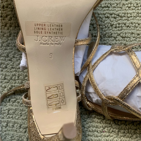 J. Crew Gold Strap Heels - Picture 4 of 4